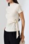 Women's Sandy Buckle Draped Blouse - 6