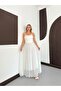 Women's White Strappy Tulle Dress - 2