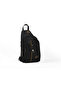 Multi-Compartment Waterproof Daily Use Cross Shoulder and Backpack Bag with USB Port, Black - 4