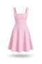 Pink Square Neck Mini Dress 05226