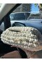 Mysey Handmade Knitted White Women's Clutch Bag