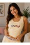 Women's Winnie Printed Shorts and Strap Cotton Lycra Camisole Bamboo Pajama Set - 6