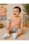 Hello Come on Smile Printed 100% Cotton Combed Cotton Summer Unisex Baby Set