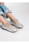 Girls Embellished Velcro Ballerina Shoes - 7