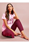 Palm Graphic Print T-Shirt and Straight Leg Pyjama Set