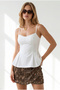 Women's White Adjustable Strap Pleated Detailed Tok Blouse Blz-19003428 - 4