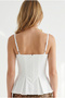 Women's White Adjustable Strap Pleated Detailed Tok Blouse Blz-19003428 - 5