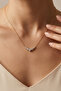 Zircon Stone Rowed Waterway Model V Necklace - 2