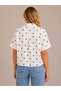 New Season 100% Cotton Polka Dot Shirt Short Sleeve Casual Women's Shirt - 3