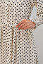 Women's Belted Hijab Dress 2589 - Cream - 5