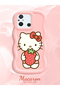 Redmi 11A Compatible Case Camera Protector Pink Silicone Couple Phone Case Kitty Pattern - 2