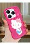 Tecno Spark 20 Pro Compatible Case Camera Protector Red Silicone Couple Phone Case Kitty Pattern