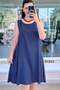Zero Sleeve Polka Dot Viscose Dress 6Y344