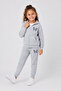 Zippered Cat & Butterfly Printed Girls' Top and Bottom Tracksuit Set - 2