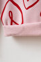 Baby Girl Top and Bottom Set with Heart Pattern and Love Print - 5
