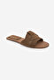 Women's Strappy Daily Slippers Siyso Brown Suede - 3