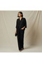 Relaxed Fit Twill Raglan Sleeve Top with Collar - 2