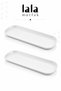 Long Presentation Plate 46X17 cm Melamine Set of 2 - Pita Meat Bread Chicken Appetizer Serving Plate - 8