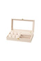 Multi-Purpose Leather Jewelry, Watch, and Glasses Organizer Box with Glass Lid - 3