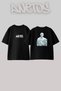 Central Cee Huskies Design Printed Unisex Oversize Black Tshirt