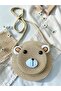 Children's Teddy Bear Straw Shoulder Bag Cute Mini Bag with Cross Strap - 2