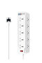 PowerMatrix2-5M.UK 16-in-1 Power Strip – 10 AC Sockets, 3 USB-C, 3 USB-A, 33W Fast Charging, 5M Cable, 2500W