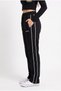 Women's Black Color Sweatpants with Double Piping on the Sides, Comfortable Fit, and Zipper Pocket Detail - 4