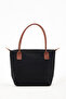 Giza Satin Large Size Women's Black Shoulder Bag - 6