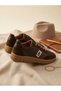 -Genuine Leather Women's Sneakers - 5