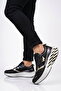 Black-Gold Lightweight Flexible Men's Running, Walking and Sports Shoes Space m - 8