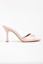 Zri̇n-716 Pink Patent Leather Pointed Toe Heeled Slippers 9 cm - 6