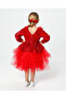 Girl's Sequined Tulle Evening Dress Long Sleeve - 2