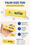 Butter Squishy Stress Relief Toy 4oz, Slow Rising Squeeze Fidget, Yellow Butter Stick with Box - 7