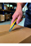 5-piece metal crowbar set with professional utility knife, cutter, and yellow ergonomic handle crowbar. - 5