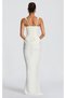 Long Dress with Draped Skirt and Corseted Top - 4