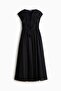 Drawstring-detail ramie dress - 4