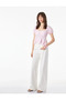 Slim Fit Short Balloon Sleeve Sweetheart Neck Crop Blouse - 2