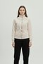 Women's Knitted Woven Eyelet Corded Casual and Sporty Zippered Jacket - 2