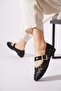 Hesonle Belt Scarf Straw Women's Ballerina Black - 2