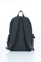 Vital Series Gray Crinkle Fabric Water-Resistant Plush Daily Stylish School and Travel Backpack with Keychain - 5