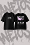 Pinkpantheress Tour Design Printed Oversize Crew Neck T-Shirt Black