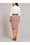 Mink Pencil Midi Woven Skirt - 3