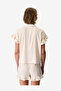 Women Quinn Striped Short Sleeve Shirt Shorts Beige Set - 4