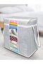 Albemo Windowed Clothes Quilt Pillow Storage Bag Gray Striped 888483 - 3