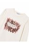 Girl's Beige Sequined Long Sleeve T-Shirt 8-18 Years Beige - 2