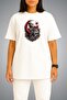 Oversize Ataturk Wolf and Red Moon Star Chest Printed Unisex T-Shirt - 2