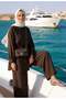 Strawberry Linen Shirted Summer Women's Hijab Set – Comfortable Elegance with Pocketed Pants (Sizes 36-48) Acıka - 3