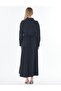 Shirt Collar Modal Dress Black - 5