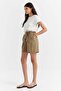 Women's Straw Belt Detailed Shorts - 4