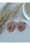 Pink Ethnic Pattern Ultra Light Handmade Polymer Clay Earrings Steel Earring Apparatus - 3